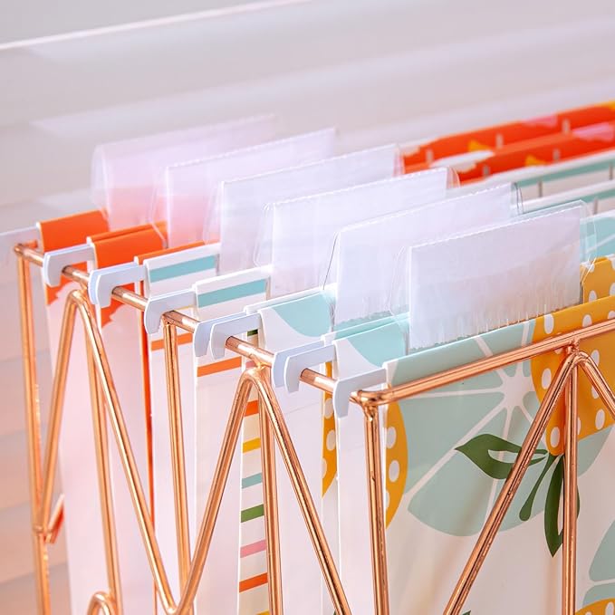 6 Pack Hanging File Folder Letter Size Reinforced Hanging Folders with 1/5-Cut Adjustable Tabs File Folders for Filing Cabinet Organizer for Office Home, Tropical Style