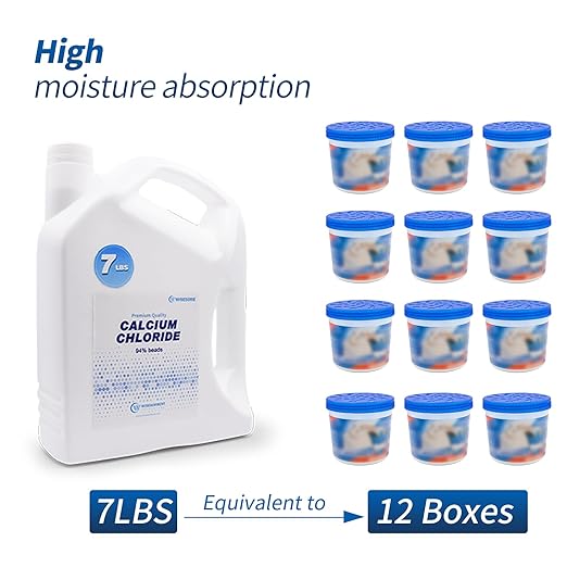 7 LBS Calcium Chloride Desiccant, Moisture Absorbers Refill Beads - Fragrance Free, Moisture Absorber Refill