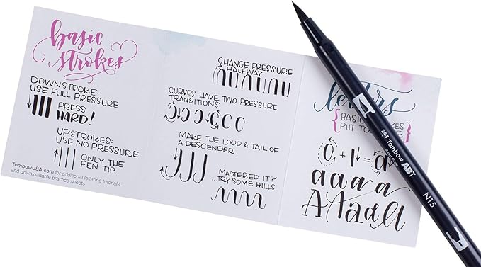 Tombow 56190 Beginner Lettering Set. Includes Essential Tools to Start Hand Lettering