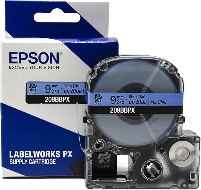 LABELWORKS Epson LW-C610PXADPT Color Starter Bundle - Label Maker, Adapter & Black on Blue/Red/Yellow Tape