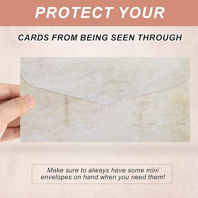 MECCANIXITY 48 Packs Envelopes Vintage Stationery Gray Black Lines Stationery Old Fashion Paper for Letter Writing, Invitations, Wedding-9 x 4 Inch