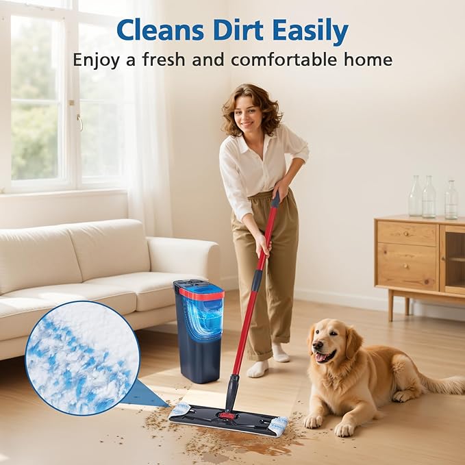 6 Pack H2prO Mop Pads Compatible with O Ceda H2PrO Flat Mop System, 100% Microfiber Mop Head Replacements, Washable and Reusable for H2prO Mop Refills, White