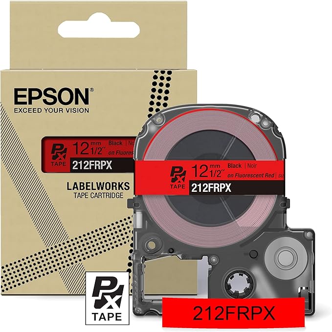 LABELWORKS Epson LW-K200PX Red Printer & Tapes Bundle - Label Maker and Red Label Tapes