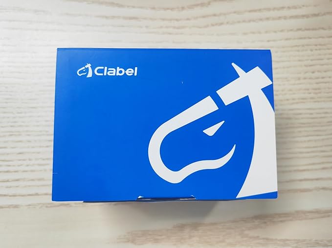 CLABEL Thermal Label Maker Machine: 221B Mini Sticker Printer Barcode Printer Inkless Label Printer Compatible with Clothing Price Labeling with 1 Roll of 50x30mm Label(Gray White)