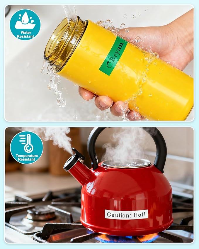 5-Pack Label Maker Tape Replace for Brother TZe TZ Tape 12mm 0.47 Laminated Colored White/Red/Blue/Yellow/Green Compatibel with Brother P Touch Label Maker PTH110 PTD220 PTD210 PT-D410