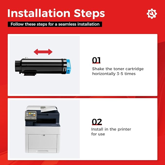 6510 6515 Toner Cartridge Set 4-Pack High-Yield 106R03480 106R03477 106R03478 106R03479 Replacement for Xerox Phaser 6510N 6510DN 6510DNM 6510DNI WorkCentre 6515N 6515DN 6515DNM 6515DNI Printer Ink