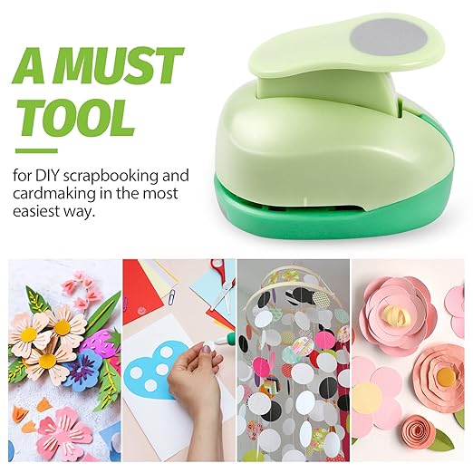 UCEC Hole Punch, Paper Punch, 1.5 Inch Circle Punch, Hole Puncher Shapes, Large Paper Punches for Crafting Scrapbooking Craft Handmade Cards Arts Fun Projects