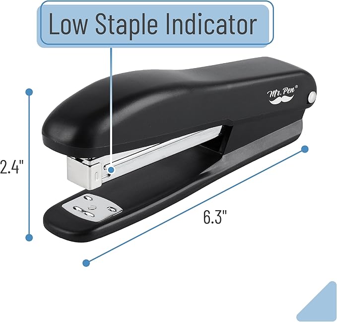Mr. Pen- Staplers with 200 Staples, 20 Sheet Capacity, Pack of 2, Staplers for Desk, Office Stapler, Desk Stapler, Stapler with Staples, Black Stapler, Paper Stapler, Stapler and Staples