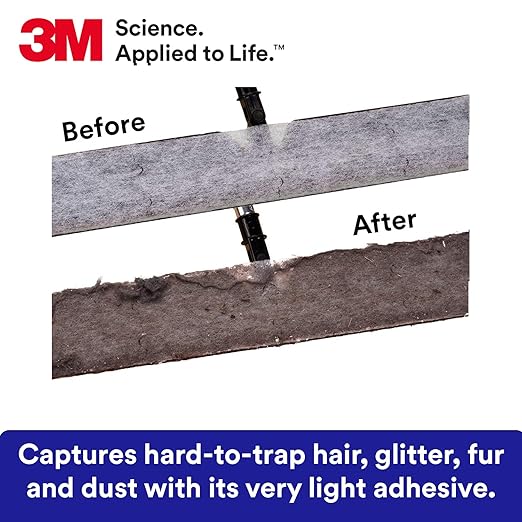 3M Easy Trap Sweep and Dust Sheets, 2 Rolls of 250 5" x 6" Sheets (500 Sheets), Disposable Easy Sweep Floor Duster, Picks Up 8x More Dirt, Dust, Sand, Hair, Works on Dry or Wet Surfaces, 55655W