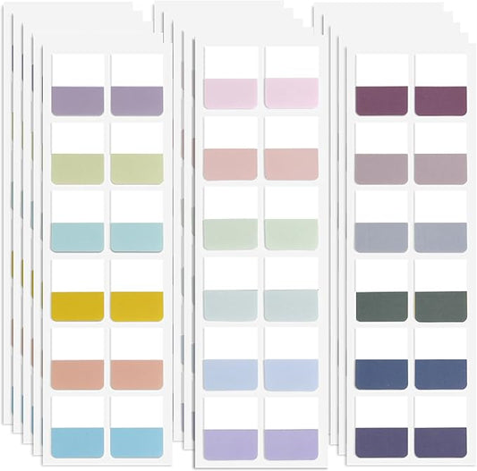 Potanro Sticky Tabs 720pcs Color Tabs for Notebooks 1 Inch Book Tabs Writable Annotation Tabs Repositionable Page Tabs Flags Page Markers Labels for Notebooks, Filing, Classification (Medium)
