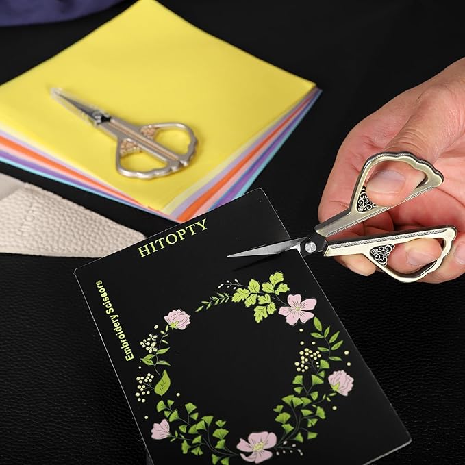 Precision Detail Scissors, Little Sharp Scissor with Cover, Mini Sewing Shears for Craft Needlework Art Work Thread Paper Cutting