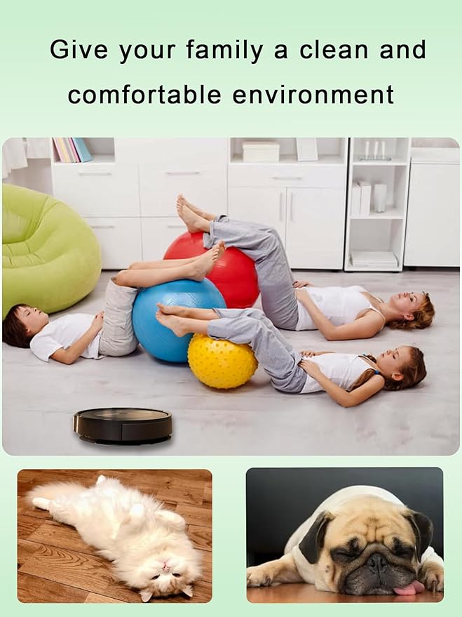 E-HAO 6 Pack Vacuum Replacement Part Mopping Pads Compatible for iRobot Roomba Combo j5, j5+, i3, i3+, i5, i5+, i8, i8+ Model. Washable and Reusable Microfiber Cleaning Refill Mopping Pad Accessories