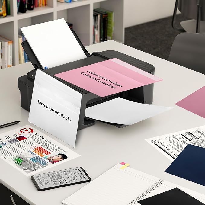 50 Pack White A4 Envelopes - 4x6 Envelopes for Invitations - Printable, Self-Sealing for Photos, Cards, Mailings - Wedding Occasion