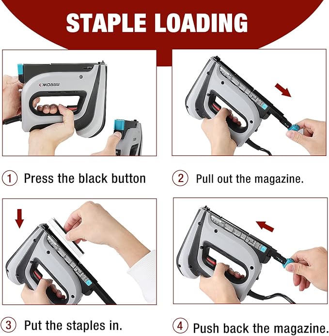 Arrow Electric Staple Gun Kit, Corded Stapler with 3750 Pieces T50 1/4", 3/8", 1/2" Staples, for Upholstery Professional and DIY Projects, T50ACD