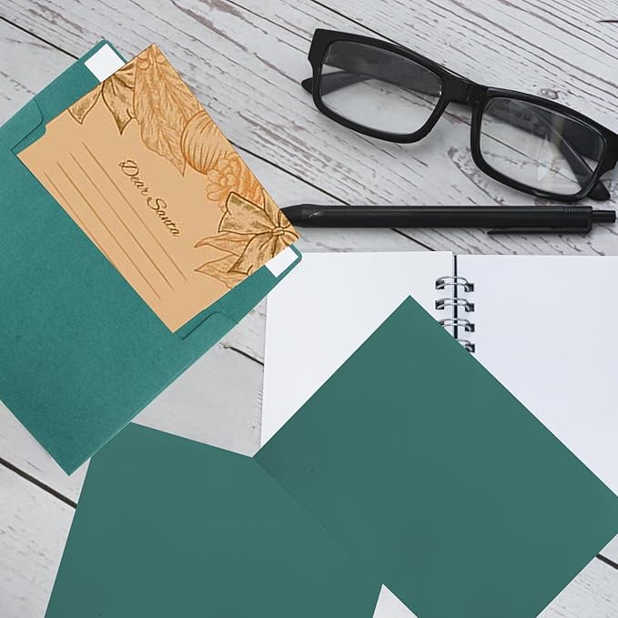 A7 Self Seal Envelopes, 50 Pack 5x7 Envelopes for Invitations, Greeting Cards, Mailings, Printable Invites, Weddings, Parties, Photos, Postcards, Standard Letter Size, Green