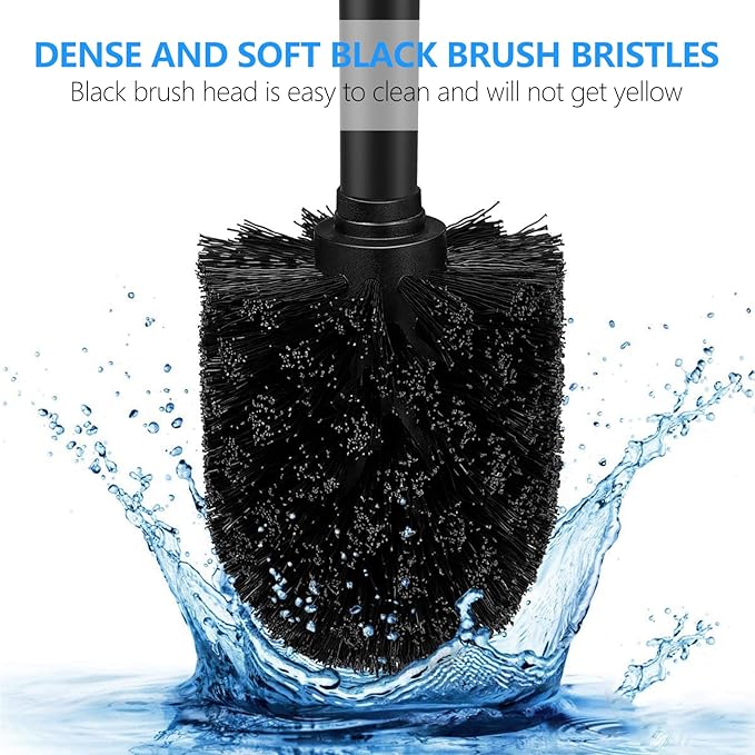 SetSail Toilet Brush, Compact Size Toilet Bowl Brush and Holder Toilet Brushes for Bathroom with Stainless Steel Handle Toilet Cleaner Brush with Durable Scrubbing Bristles, 2 Packs