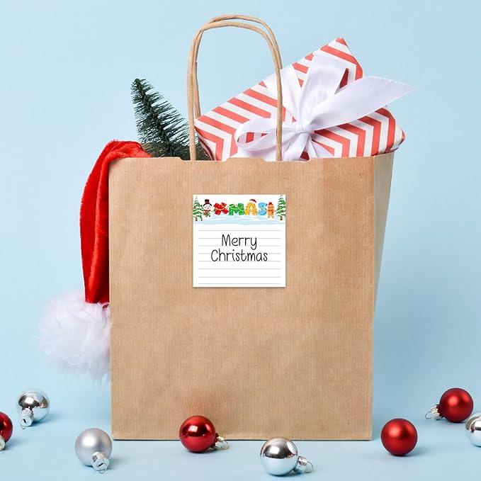 30 Pack Christmas Sticky Notes - 600 Sheets Holiday Memo Notes for Message Reminder Gifts School Office Students Teachers Presents