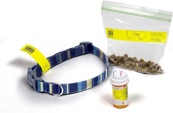 Printable Pet Collars Compatible with Various Printers and Software (12 Roll Mix and Match)