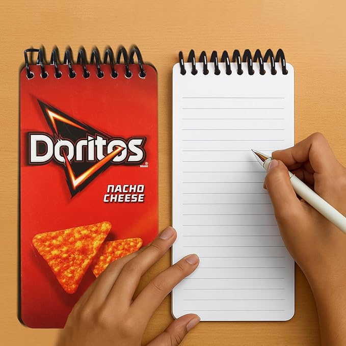 Doritos Cute Spiral Small Notebook Pocket Size Notepad, College Ruled Memo Pads for Home, Office, College and School 6.5"x3.5"