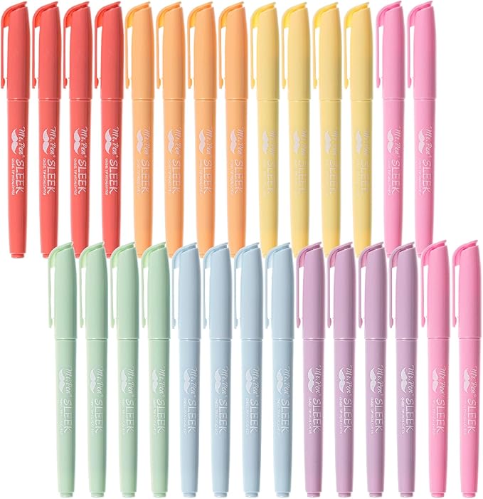 Mr. Pen Highlighters - 28 Pack Assorted Colors, Colored Highlighters Set