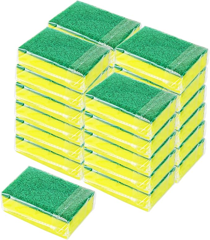 Kitchen Cleaning Sponges, 36Pack Cleaning Sponges in Bulk, Non Scratch Dishwashing Sponges Scouring Pad Odor-Free Scrubbing Dish Sponge Suitable for Washing Dishes, Travel Apartments