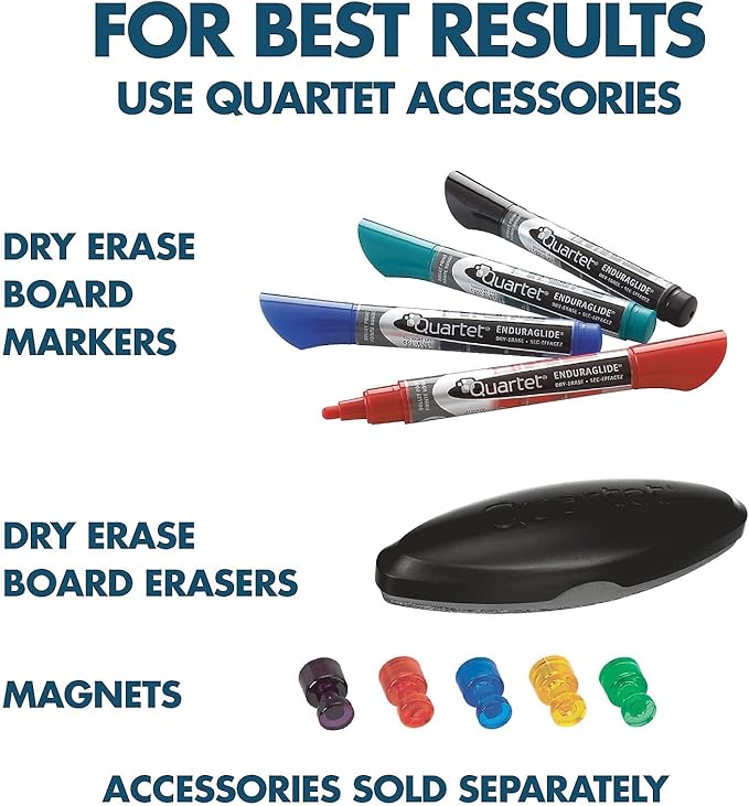 Quartet Magnetic Dry Erase White Board, 8' x 4' Whiteboard, Porcelain Surface Will Not Stain or Ghost, Silver Aluminum Frame (PPA408)