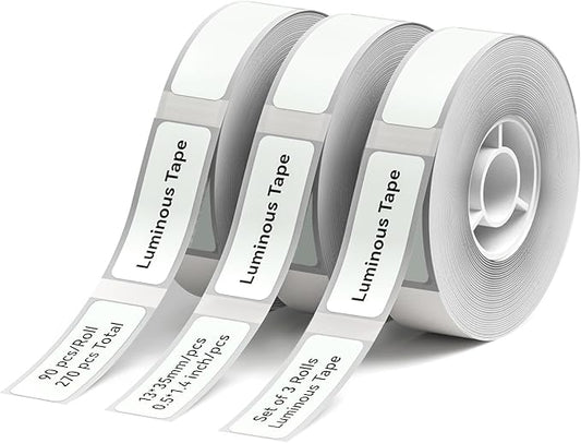 NIIMBOT Thermal Label 3 Rolls Set Home School Office Storage and Organization for NIIMBOT D11 D110 D101 H1S Label Maker (1335LUMINOUS)