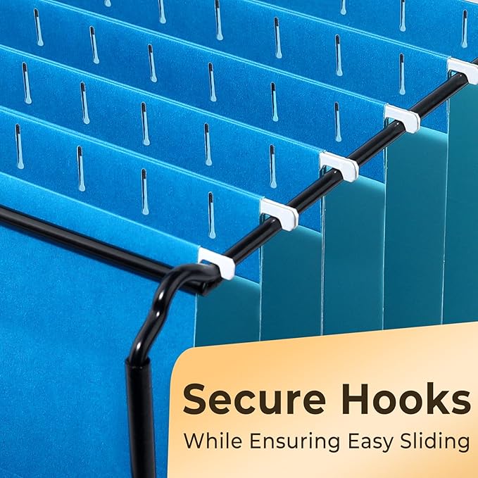 SUNEE 25 Pack Hanging File Folders, Blue Folders, Hanging File Folders Letter Size with 1/5-cut Tabs, Stay Organized for Your Home and Office Bulk File and Documents