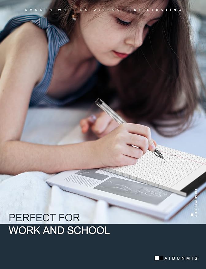 8 Pack Office Legal Pads 5x8" Lined Writing Note Pads 5x8 for Home Office Supplies Small To Do List Notepad Legal Pad Narrow Ruled Notebook 80GSM Paper for School White 30 Sheets per Notepads for Work