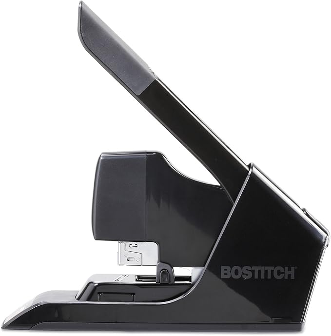 Bostitch EZ Squeeze 130 Sheet Flat Clinch Heavy Duty Stapler, Reduced Effort, Black (B8130)