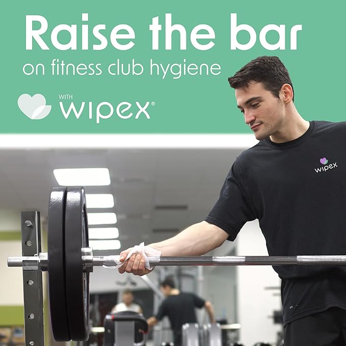 Wipex Plant Based Gym Wipes Dispenser Refill - 700 Count Fitness Equipment Wipes (Original Lemongrass + Bucket, 700 Count (Pack of 2 + Bucket))