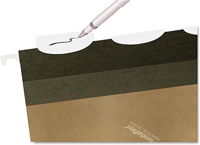 Pendaflex Ready-Tab Reinforced Hanging File Folders, Letter Size, Standard Green, 5 Tab, 25/BX (42590)
