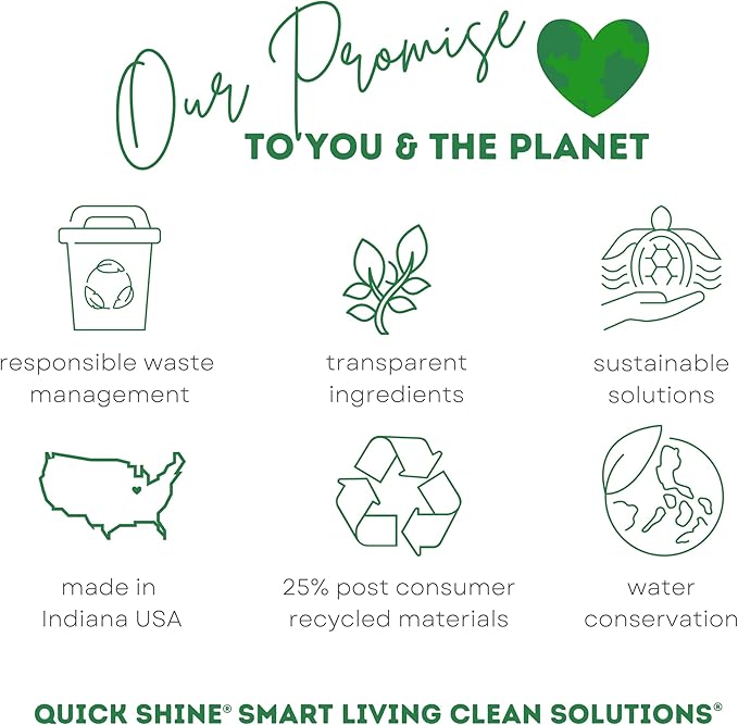 Quick Shine Multi Surface Floor Cleaner 64oz, 4Pk | Ready to Use-Streak Free- No Rinse | Use on Hardwood, Laminate, Luxury Vinyl Plank & Stone | Use in Spray Mops & Vac Mops | Safer Choice Cleaner