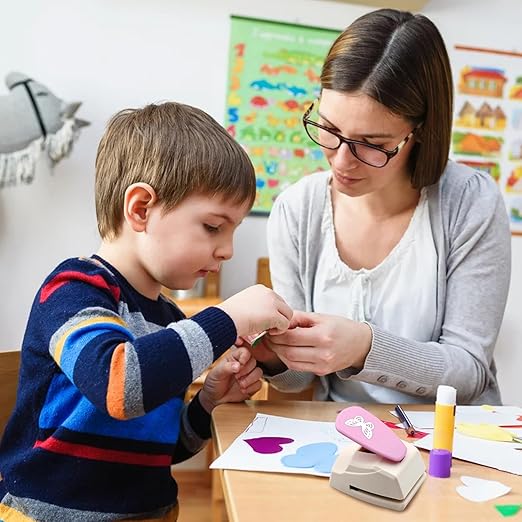 Craft Punch Shapes, Paper Cutter Hole Puncher for Kids, Paper Crafting, Scrapbooking, Card Making, DIY Confetti, Gift Tags, Memory Books (1, Random Color - Butterfly A, 1-3/4'')