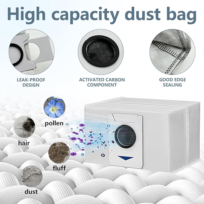 Accessories for ECOVACS Deebot T20 Omni, T20 Max, T20 Pro Robot Vacuum Cleaner, T20 Max Replacement 24 Pcs, 2 Main Brushes, 4 Filters, 6 Mop Pads, 5 Dust Bags, 6 Side Brushes