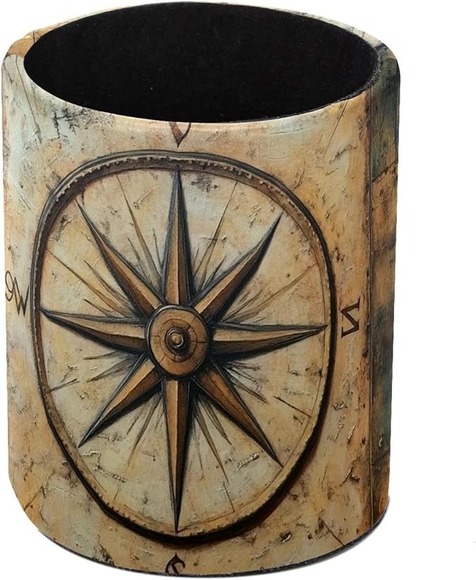 Pen Holder_Compass Pencil Holder for Desk Makeup Organizer Office Supplies for Home,Kids and School