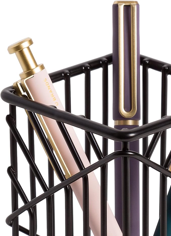 U Brands Vena Desk Organization Matte Black Collection Pencil Cup