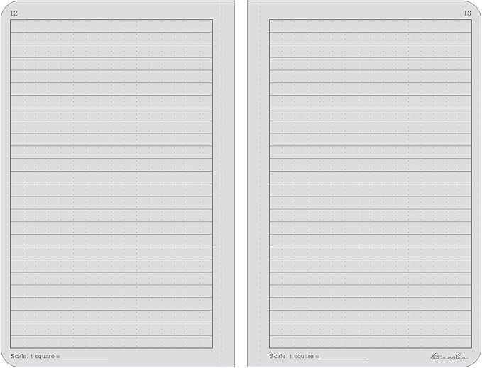 Rite in the Rain Weatherproof Hard Cover Notebook, 4.75" x 7.5", Black Cover, Universal Pattern (No. 770F)