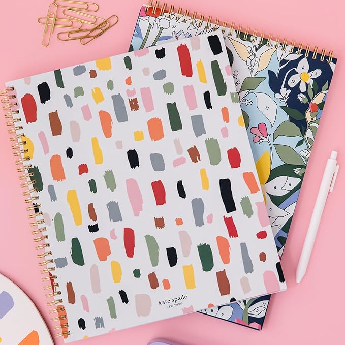 Kate Spade New York Large College Ruled Notebook, 11" x 9.5" Spiral Notebook with 160 Pages