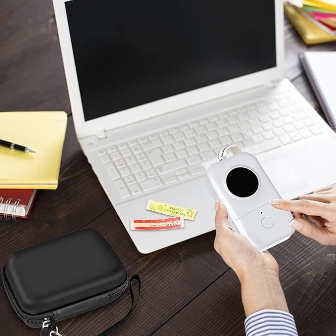 Labels Printer Case Compatible with COLORWING D30 Bluetooth Wireless Portable Labeling Printer Also for Phomemo D30 D35 for Memoking Mini Thermal Printing Sticker Storage Holder