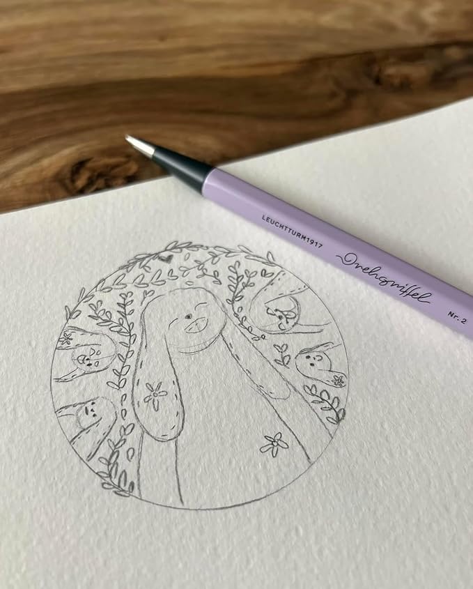 LEUCHTTURM1917 - Drehgriffel Mechanical Pencil - Refillable Writing Stylus with 0.7 mm HB Graphite Lead (Lilac)