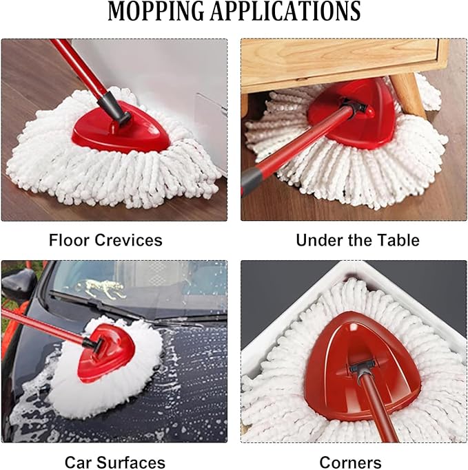 Yeeson Spin Mop Replacement Head, 16 Pack 100% Microfiber Mop Refills Spin Mop Replacements Head for Easy House Cleaning Floor Mopping