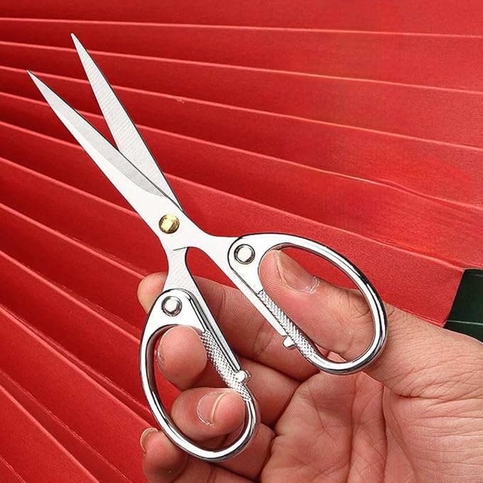 4.5" All Stainless Steel Embroidery Scissors for Sewing, Small Sharp Scissors Craft Shear for DIY Art Work Handicrafts Needlework Tool and Daily Use Silver