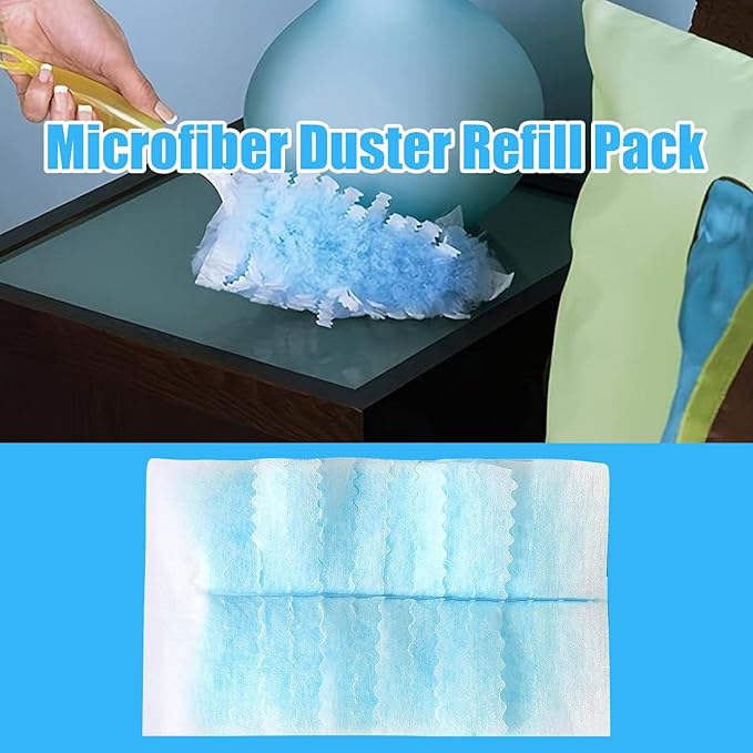 LIDSCURA 60 PCS Microfiber Duster Refill Pack, Static Dusting Brush, Ideal for Home and Office Cleaning, Replacement for Swiffer Dusters Handle