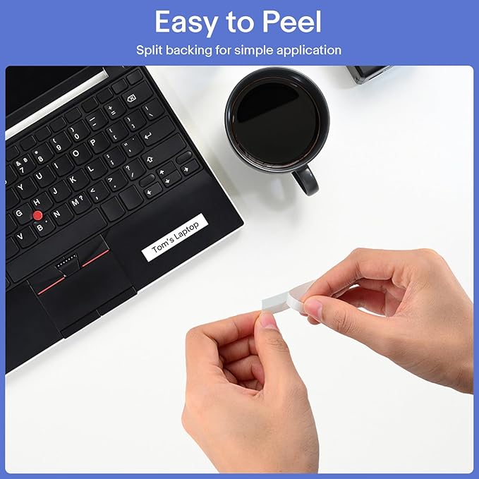 GREENCYCLE 18mm Label Maker Tape Compatible for Brother P-touch TZe-241 18mm 0.7'' Laminated White TZ-241 TZe241 Black on White 3/4'' TZe TZ Tape for Ptouch PT-D400 D410 D600 D610BT P700 P750W, 3 Pack