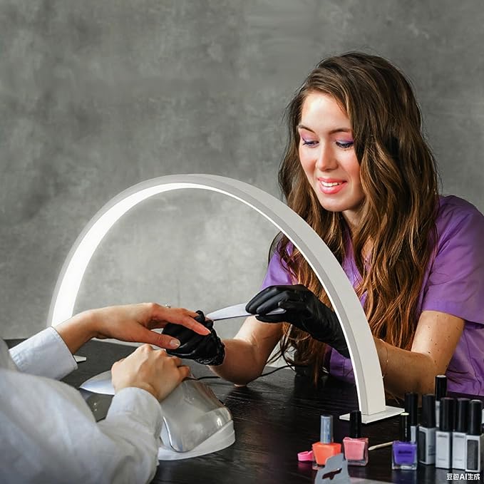 LED Desk Lamp, Desk Lamps for Home Office, Touch Control Desk Light with 3 Lighting Modes & 10 Brightness Level, Office Light Reading Lamp for Nail, Tattoo, Task, Crafting - White