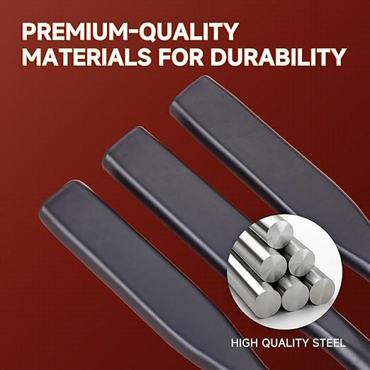 Leather Hole Punch Tool Set, 2/4/6 Prongs, Round Hole Chisel Kit, Professional Leathercraft Tools (5mm)