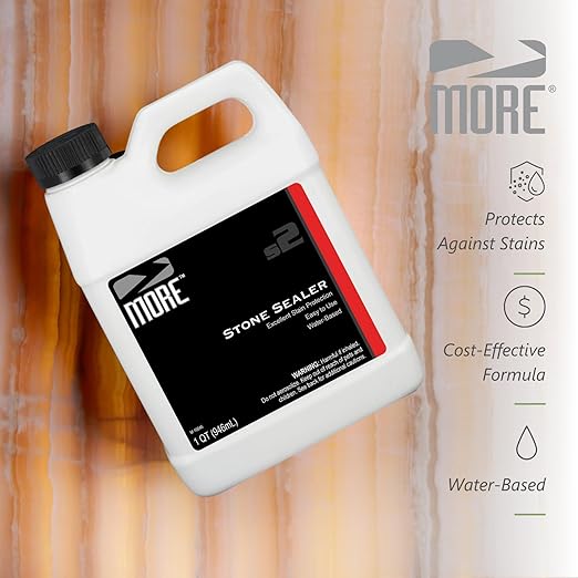 MORE Stone Sealer - Water Based Formula - Protection for Natural Stone and Tile Surfaces [Quart / 32 oz.]