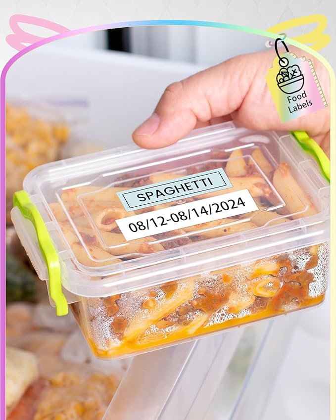 Anycolor 6-Pack Compatible with Dymo D1 Label Tape 12mm 0.47" D1 Label Maker Refills Work with DYMO LabelManager 160 280 420P COLORPOP Labeler