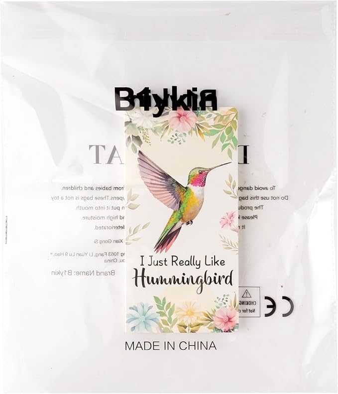 B1ykin Sticky Notes Set, Animal Theme Cute Self-Stick Notes Pad Teacher Appreciation Gifts， Self-Adhesive Writing Memo Pages Sticky to Do Notepad for Kids Employee School Office (Hummingbird)